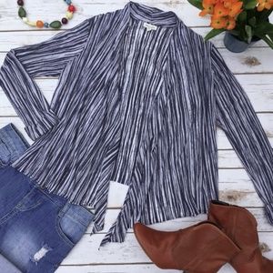 Silence & Noise Long Sleeve Open Front Cardigan UO